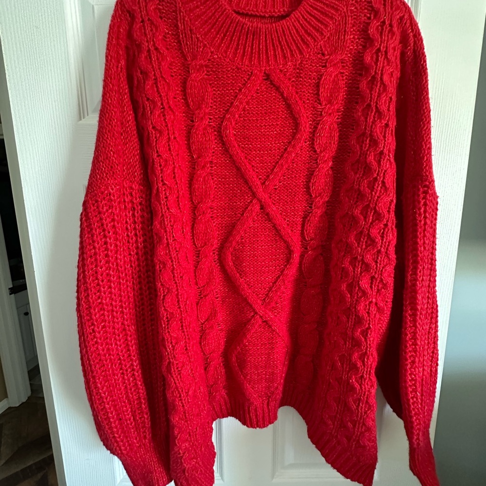 SO Vibrant Red Knit Sweater